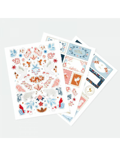 Set de 3 Planches de Stickers White Winter  - All The Ways To Say