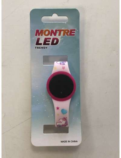 MONTRE LED ENFANT BRACELET MOTIF LICORNE