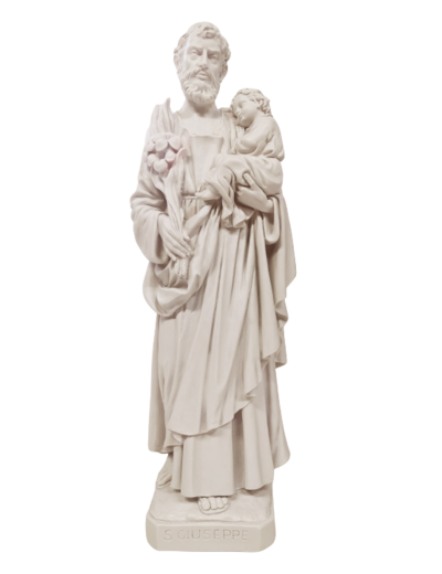 St Joseph 60cm résine BLANCHE