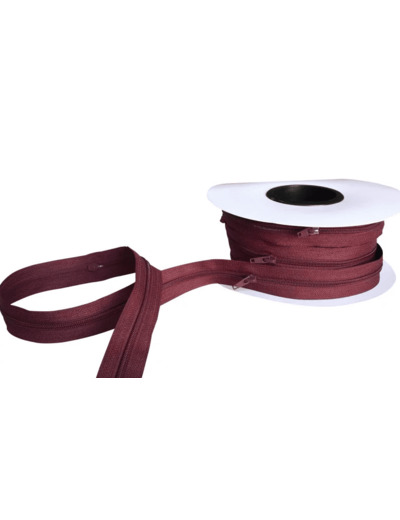 Rouleau de fermeture à glissière 5mm bordeaux foncé173 25m H88931