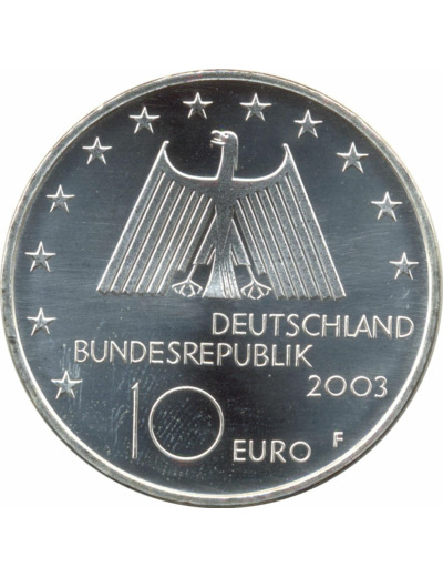 ALLEMAGNE 10 EURO 2003 F PAYSAGE INDUSTRIEL DE LA RUHR SUP ARGENT