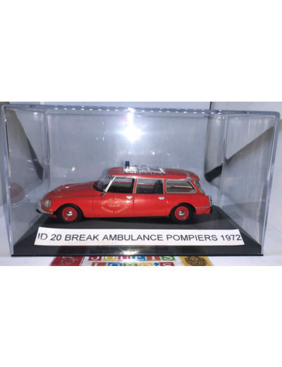 CITROEN ID 20 BREAK AMBULANCE POMPIERS VILLE DE MAISONS LAFFITTE 1972 1/43 BOITE