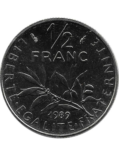 FRANCE 1/2 FRANC ROTY 1989 SUP/NC