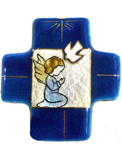 Ange agenouillé 7,7X8cm - EMAUX DU LIBAN