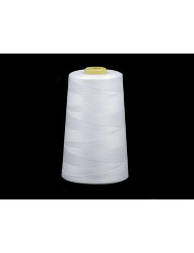 Cone fil surjeteuse 5000m Blanc polyester 120