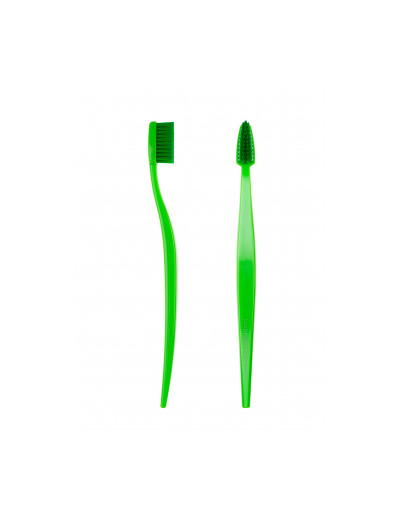 Brosse à dents medium souple écologique adulte VERTE