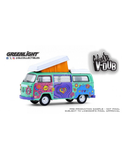 Volkswagen Combi Type 2 Westafalia Campmobile 1/64 - Greenlight 36120-c