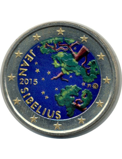 FINLANDE 2015 2 EURO COLORISEE SIBELIUS SUP