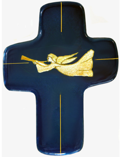 Ange à la trompette 11,3X8,3cm - EMAUX DU LIBAN