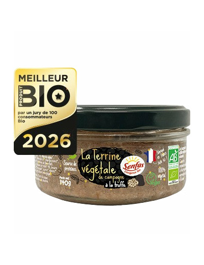 Terrine Végétale Truffe Bio 140g Senfas | Meilleur Produit Bio 2026
