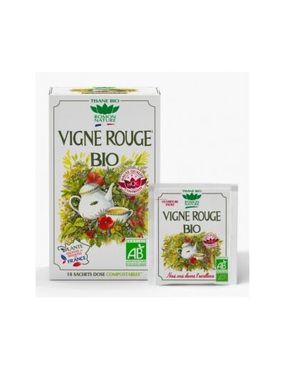 Tisane Vigne rouge bio 18 sachets