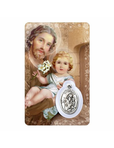 Carte-prière avec insertion ST JOSEPH -anglais