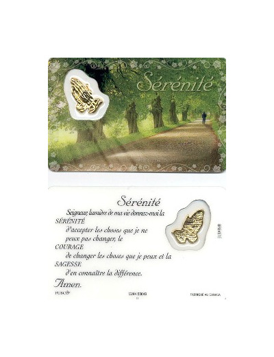 Carte-prière avec insertion ST ANTOINE-anglais