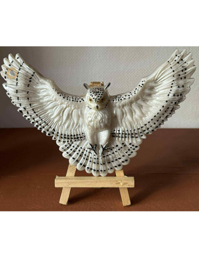 Hibou Décoratif Fait Main en Résine