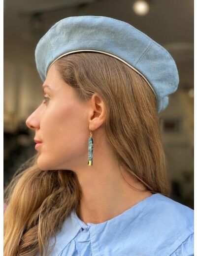 Boucles d’oreilles pendantes blue