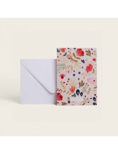 Carte fleurs folk - Season Paper