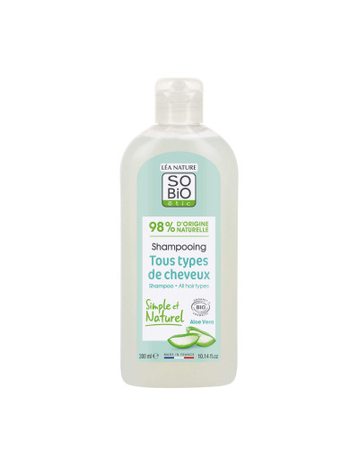 Shampooing tous types de cheveux Aloe vera bio 300ml