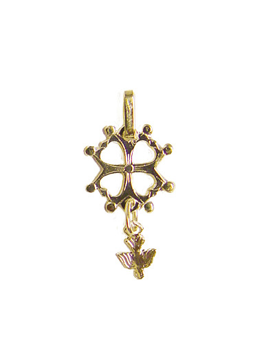 Croix Huguenote en Plaqué Or 11mm