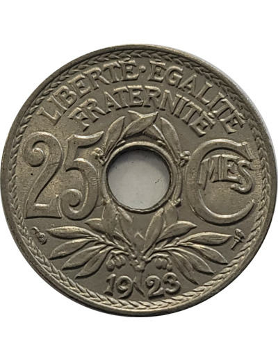 FRANCE 25 CENTIMES LINDAUER 1923 SUP (G380) n1
