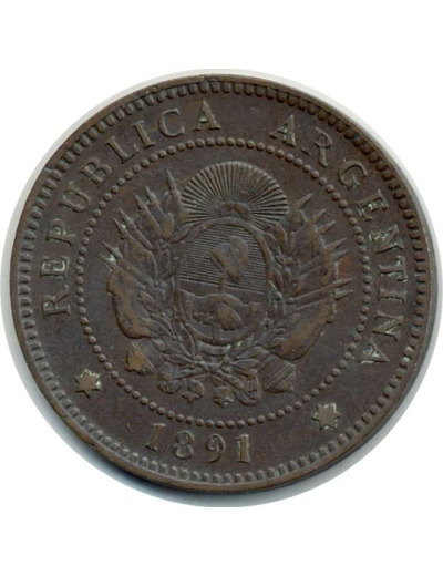 ARGENTINE 1 CENTAVO 1891 TTB (W32)