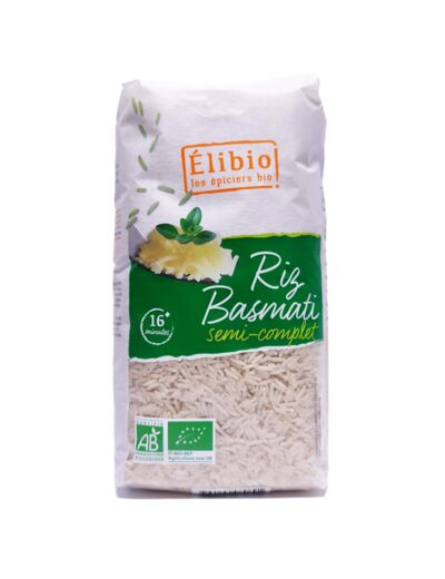 Riz Basmati Semi-Complet Bio 1Kg