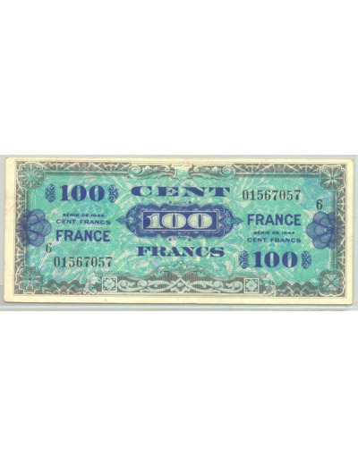 FRANCE 100 FRANCS Type FRANCE 1945 SERIE 6 TTB+ 057