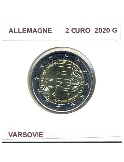 ALLEMAGNE 2020 G  2 EURO COMMEMORATIVE VARSOVIE SUP