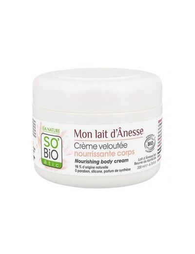 Crème Corps veloutée nourrissante Mon lait d'ânesse 200ml