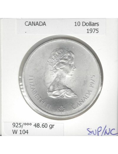 CANADA 10 DOLLARS 1975 OLYMPIC GAMES SUP/NC W 104