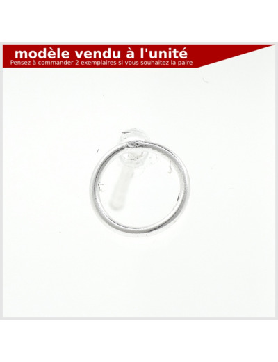 Puce d'oreille Cercle en argent massif