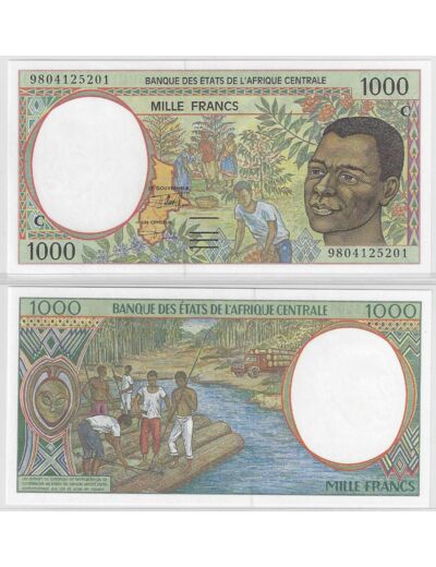 BANQUE DES ETATS DE L'AFRIQUE CENTRALE B.E.A.C CONGO 1000 FRANCS 1998 NEUF
