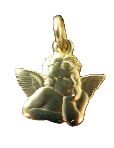 Pendentif en Plaqué Or - ANGE RAPHAEL DECOUPE 13mm