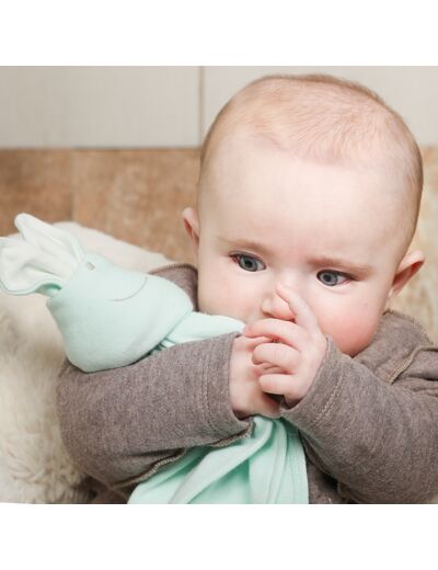 Doudou lapin en coton bio