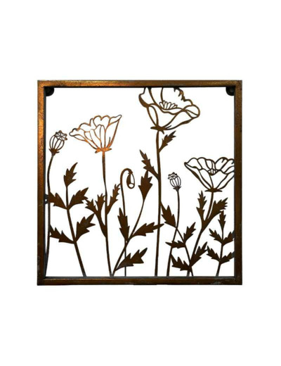 Cadre mural floral 33x2x33cm