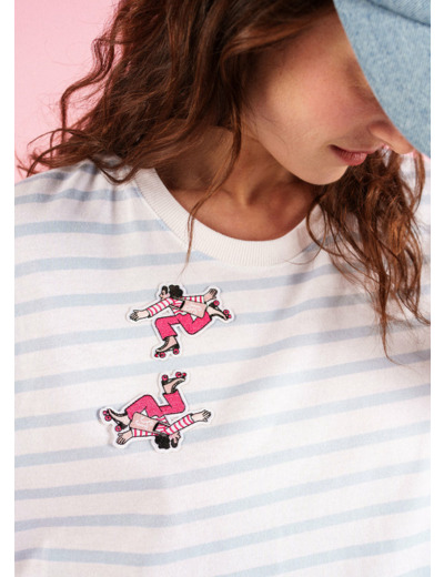 Ecusson thermocollant Femme à roller