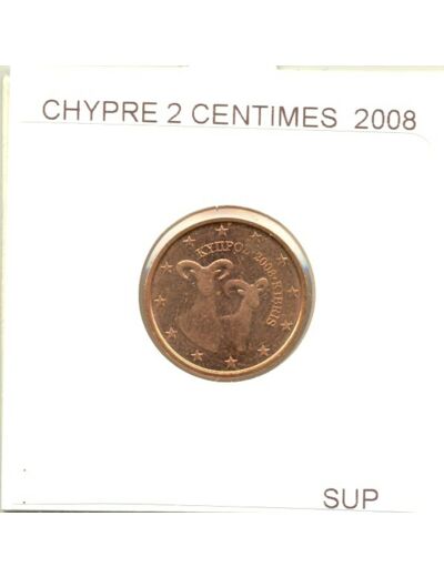 CHYPRE 2008 2 CENTIMES  SUP