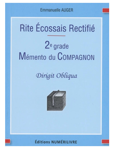 Mémento du compagnon - 2e grade du Rite Ecossais Rectifié - Poche