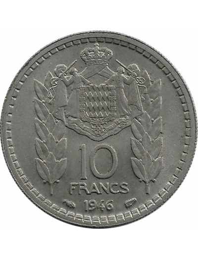 MONACO 10 FRANCS 1946 TTB