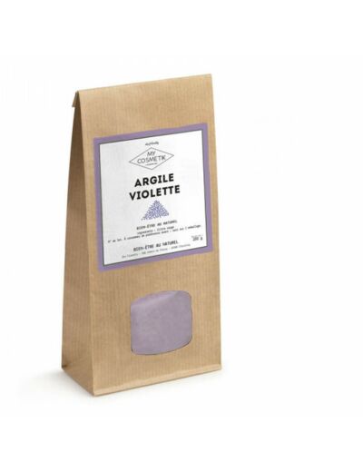Argile violette - sachet kraft - 200gr - My Cosmetik