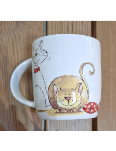 Mug porcelaine décor Chats
