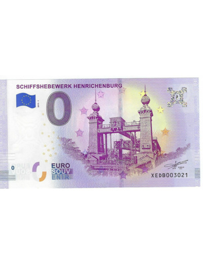 ALLEMAGNE 2019-1 SCHIFFSHEBEWERK BILLET SOUVENIR 0 EURO TOURISTIQUE  NEUF