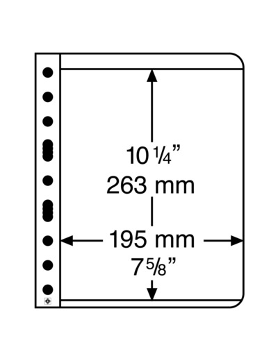 FEUILLES VARIO 1 COMPARTIMENT TRANSPARENT 318444