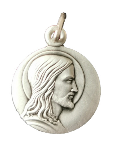 Médaille 18mm en Argent 925 - CHRIST PROFIL