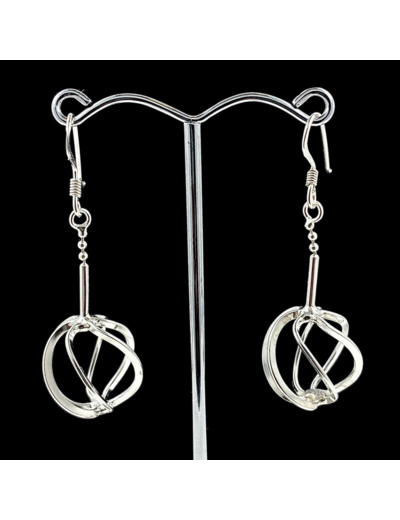 Boucles d'oreilles  Sans Pierre et Argent Massif