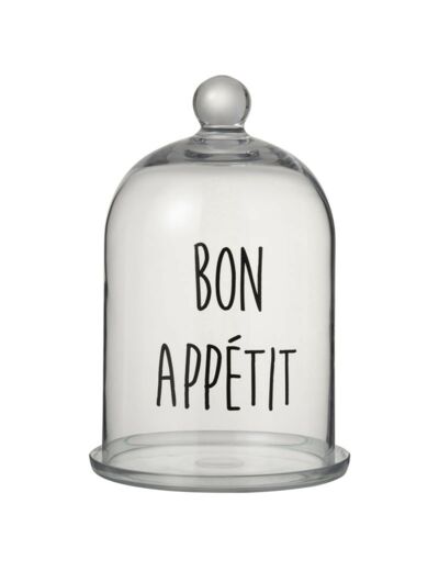 Cloche verre Bon appétit 19x31cm