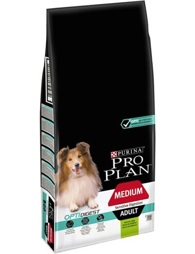 PRO PLAN Medium Adult Digestion agneau - 14kg