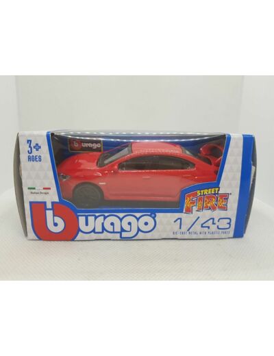 SUBARU IMPREZA WRX STI 2017 ROUGE 1/43 BURAGO STREET FIRE BOITE D'ORIGINE NEUF