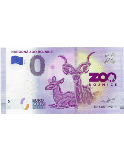 SLOVAQUIE 2019-2 NARODNA ZOO BOJNICE BILLET SOUVENIR 0 EURO TOURISTIQUE NEUF