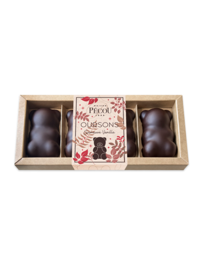 Ourson Guimauve Vanille Chocolat Noir 70%