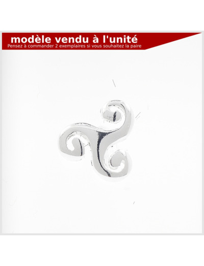 Puce d'oreille Triskel en argent massif